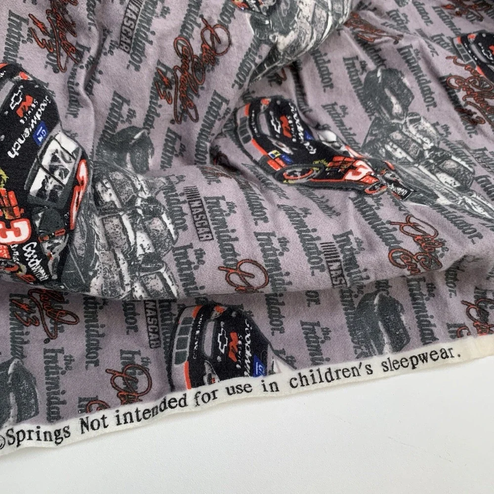 Vtg NASCAR Dale Earnhardt Signature the Intimidator Licensed Cotton Fabric 40x55